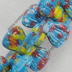 Ceramics Beads, Bowknot 39x20mm, Sold by Bag  