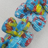 Ceramics Beads, Bowknot 39x20mm, Sold by Bag  