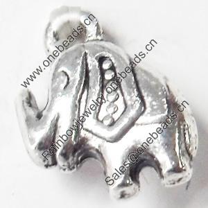 Pendant, Zinc Alloy Jewelry Findings, elephant, 13x16mm, Sold by Bag  