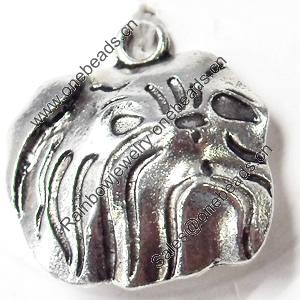 Pendant, Zinc Alloy Jewelry Findings, 20x21mm, Sold by Bag  