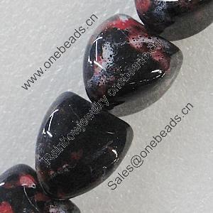 Ceramics Beads, Heart 21x23mm, Sold by Bag  