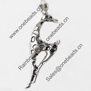 Pendant, Zinc Alloy Jewelry Findings, Giraffe, 10x32mm, Sold by Bag  