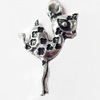 Pendant, Zinc Alloy Jewelry Findings, Deer, 14x23mm, Sold by Bag  