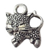 Pendant, Zinc Alloy Jewelry Findings, Cat, 14x18mm, Sold by Bag  