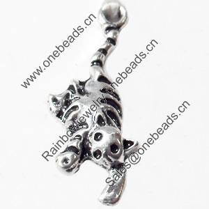 Pendant, Zinc Alloy Jewelry Findings, 9x26mm, Sold by Bag  