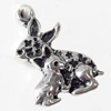 Pendant, Zinc Alloy Jewelry Findings, Rabbit, 15x22mm, Sold by Bag  