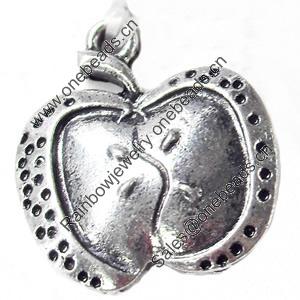 Pendant, Zinc Alloy Jewelry Findings, 18x21mm, Sold by Bag  