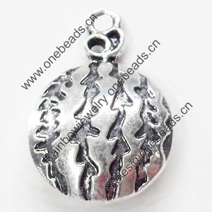 Pendant, Zinc Alloy Jewelry Findings, 16x25mm, Sold by Bag  