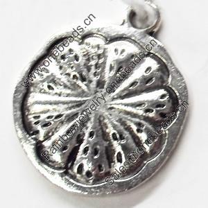 Pendant, Zinc Alloy Jewelry Findings, 19x23mm, Sold by Bag  