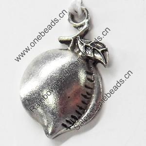 Pendant, Zinc Alloy Jewelry Findings, 15x25mm, Sold by Bag  