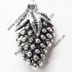 Pendant, Zinc Alloy Jewelry Findings, 12x22mm, Sold by Bag  