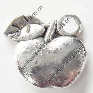 Pendant, Zinc Alloy Jewelry Findings, 12x11mm, Sold by Bag  