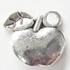 Pendant, Zinc Alloy Jewelry Findings, 12x11mm, Sold by Bag  