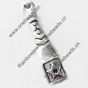 Pendant, Zinc Alloy Jewelry Findings, 6x27mm, Sold by Bag  