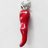 Pendant, Zinc Alloy Jewelry Findings, Hot pepper, 5x21mm, Sold by Bag  