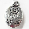 Pendant, Zinc Alloy Jewelry Findings, 13x21mm, Sold by Bag  