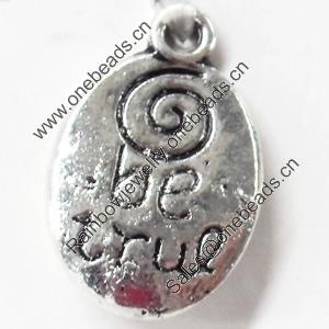 Pendant, Zinc Alloy Jewelry Findings, 13x21mm, Sold by Bag  