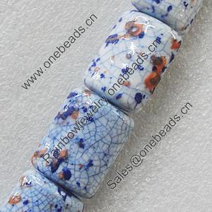 Ceramics Beads, Rectangle 22x30mm, Sold by Bag  