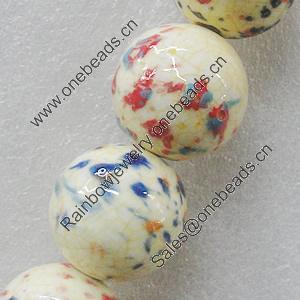 Ceramics Beads, Round 25mm, Sold by Bag  