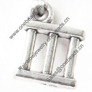 Pendant, Zinc Alloy Jewelry Findings, 10x13mm, Sold by Bag  