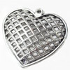 Pendant, Zinc Alloy Jewelry Findings, Heart, 36x35mm, Sold by Bag  