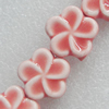 Ceramics Beads, Flower 18mm, Sold by Bag  