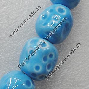 Ceramics Beads, Nugget 20x22mm, Sold by Bag  