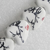 Printing Ceramics Beads, Heart 15x15mm, Sold by Bag  