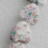 Printing Ceramics Beads, Heart 15x15mm, Sold by Bag  