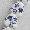 Printing Ceramics Beads, Heart 15x15mm, Sold by Bag  