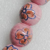 Printing Ceramics Bead, Round 20mm, Sold by Bag  