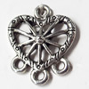 Pendant, Zinc Alloy Jewelry Findings, Heart, 15x19mm, Sold by Bag  