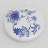 Ceramics Pendant, Flat Round 36mm, Sold by PC  