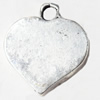 Pendant, Zinc Alloy Jewelry Findings, Heart, 15x18mm, Sold by Bag  