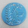 Ceramics Pendant, Flat Round 52mm, Sold by PC  