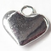 Pendant, Zinc Alloy Jewelry Findings, Heart, 12x11mm, Sold by Bag  
