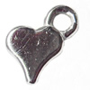 Pendant, Zinc Alloy Jewelry Findings, Heart, 8x10mm, Sold by Bag  