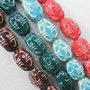 Ceramics Beads, Mix Color, 14x22mm, Sold by Bag  