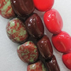 Ceramics Beads, Mix Color, Nugget 24x27mm, Sold by Bag  