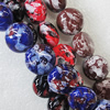 Ceramics Beads, Mix Color, Flat Round 19mm, Sold by Bag  