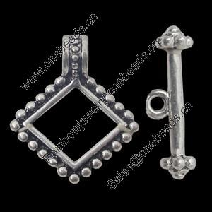 Clasps Zinc Alloy Jewelry Findings Lead-free, Loop:20x23mm Bar:23x5mm, Sold by Bag  