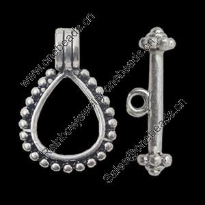 Clasps Zinc Alloy Jewelry Findings Lead-free, Loop:16x23mm Bar:23x5mm, Sold by Bag  