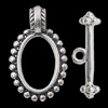 Clasps Zinc Alloy Jewelry Findings Lead-free, Loop:14x23mm Bar:23x5mm, Sold by Bag  