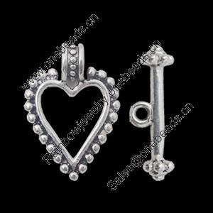 Clasps Zinc Alloy Jewelry Findings Lead-free, Loop:17x23mm Bar:23x5mm, Sold by Bag  