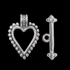 Clasps Zinc Alloy Jewelry Findings Lead-free, Loop:17x23mm Bar:23x5mm, Sold by Bag  
