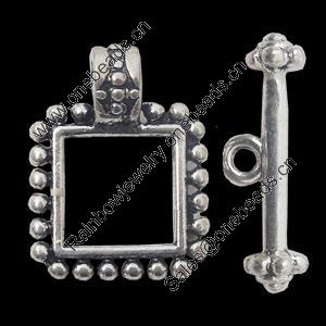 Clasps Zinc Alloy Jewelry Findings Lead-free, Loop:15x20mm Bar:23x5mm, Sold by Bag  
