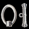Clasps Zinc Alloy Jewelry Findings Lead-free, Loop:14x19mm Bar:23x4mm, Sold by Bag  