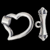 Clasps Zinc Alloy Jewelry Findings Lead-free, Loop:17x18mm Bar:20x6mm, Sold by Bag  