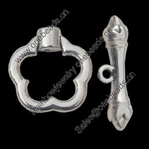 Clasps Zinc Alloy Jewelry Findings Lead-free, Loop:17mm Bar:25x5mm, Sold by Bag  