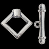 Clasps Zinc Alloy Jewelry Findings Lead-free, Loop:17x18mm Bar:25x4mm, Sold by Bag  